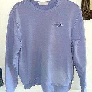 Fila Purple Cotton Sweatshirt with Pockets - Medium
